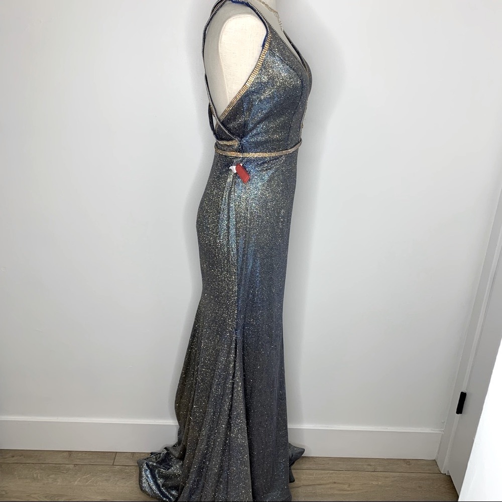 Mac Duggal mermaid gown ball gown  prom homecoming formal maxi 4 iridescent - Picture 5 of 14